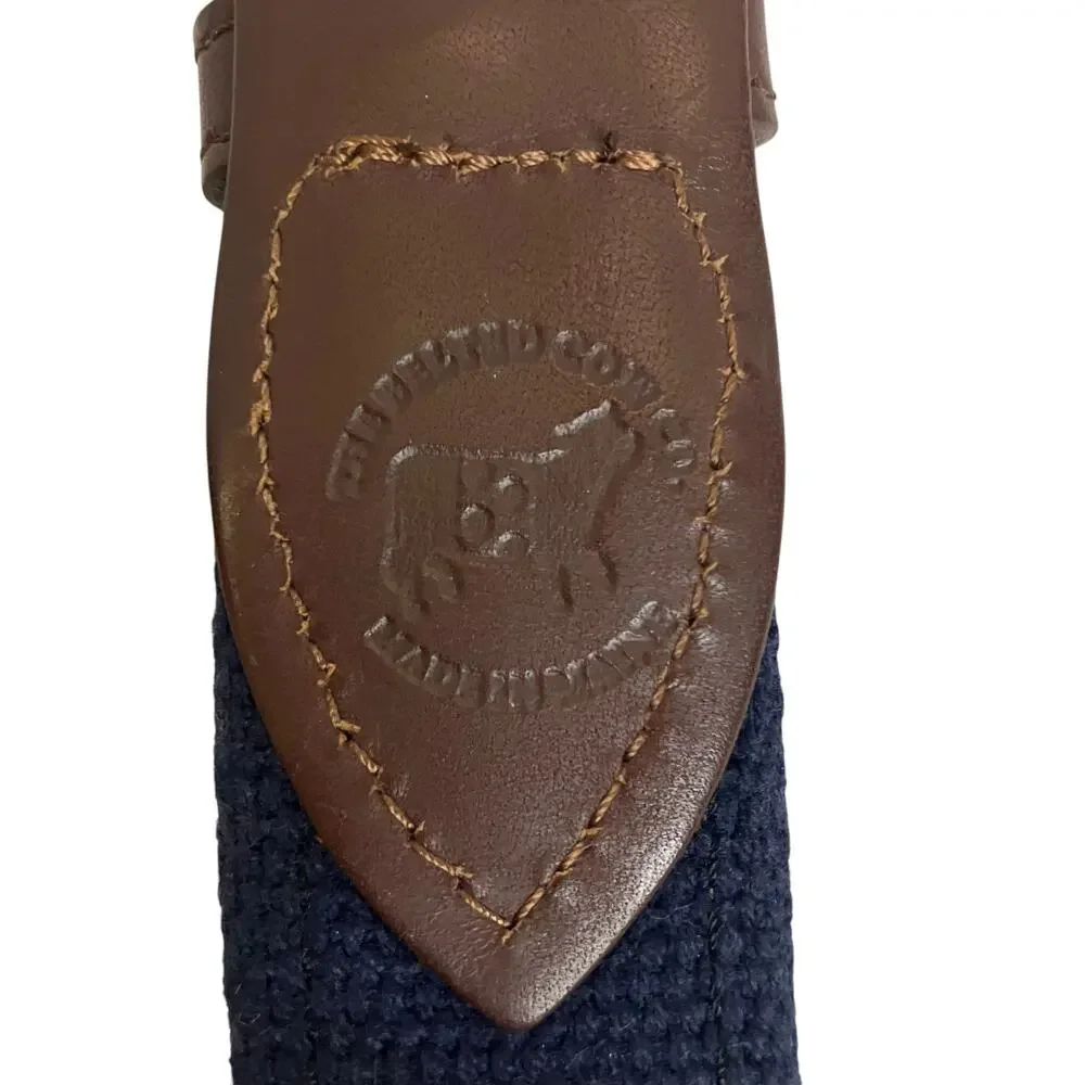 The Belted Cow Co Made in Main Brass Belt Buckle Sailor Flag Print Belt